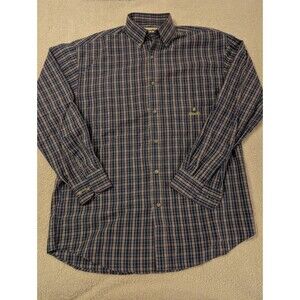 Wrangler Riata Shirt Men's Medium Button Down Long Sleeve Plaid Vintage